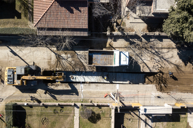 La Provincia construye desagües pluviales en Villa Cura Brochero